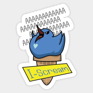 I-Scream Blue Canary Sticker